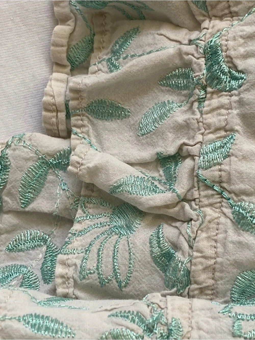 Eileen West Blue Floral Embroidered Maxi Nightgown - Button Front - Size S - Picture 12 of 14
